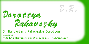 dorottya rakovszky business card